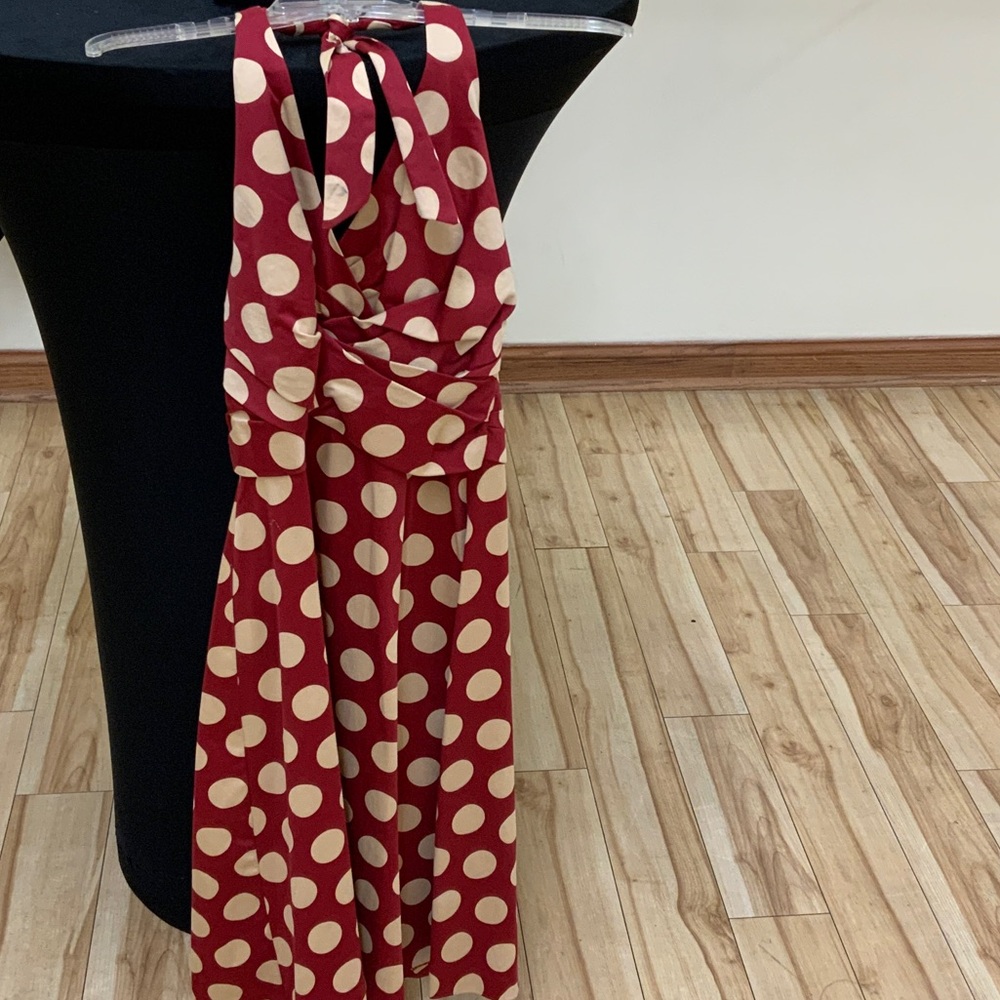 Donna Ricco Red Polka Dot Dress